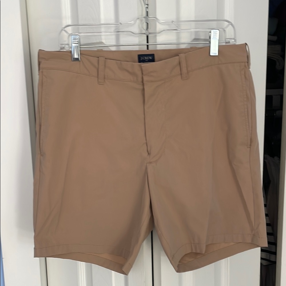 J. Crew Tan Shorts in Classic Chino Style, 32” waist & 7” inseam